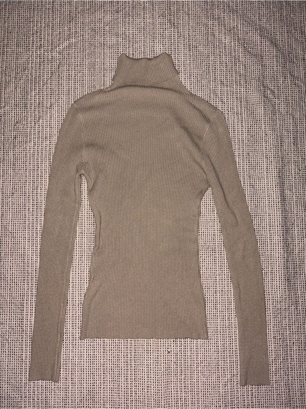 SHEIN Slim Ribbed Turtleneck Sweater in Taupe